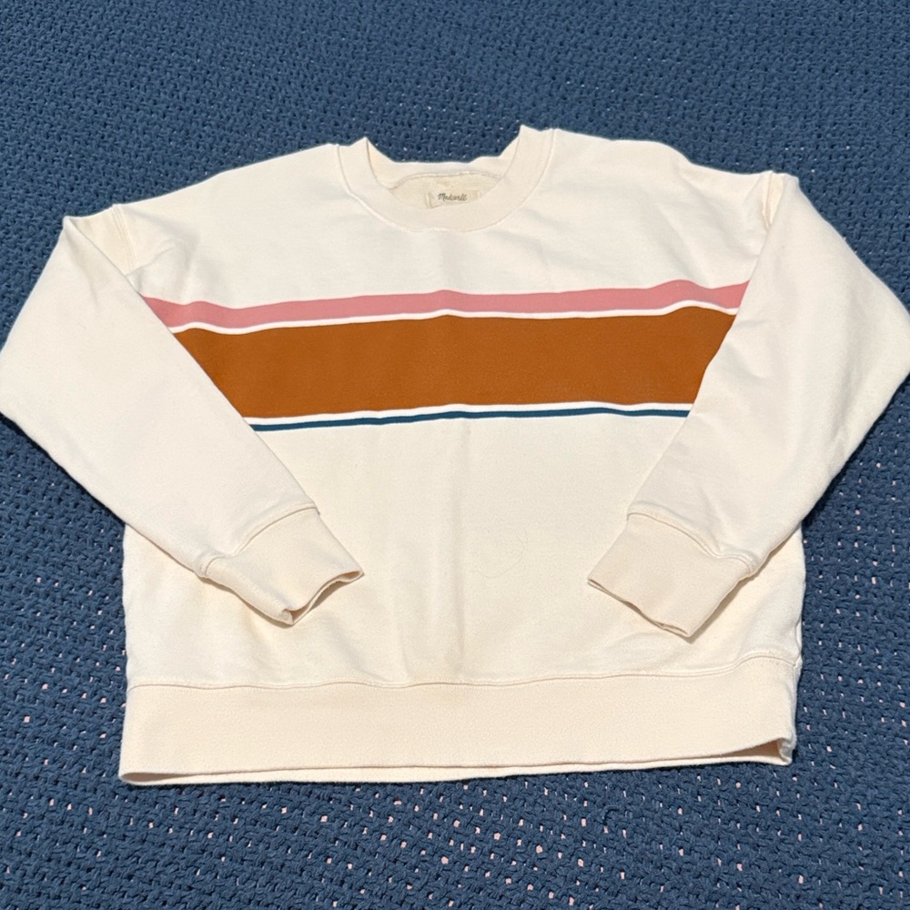 Madewell Cream Sweater with Stripes